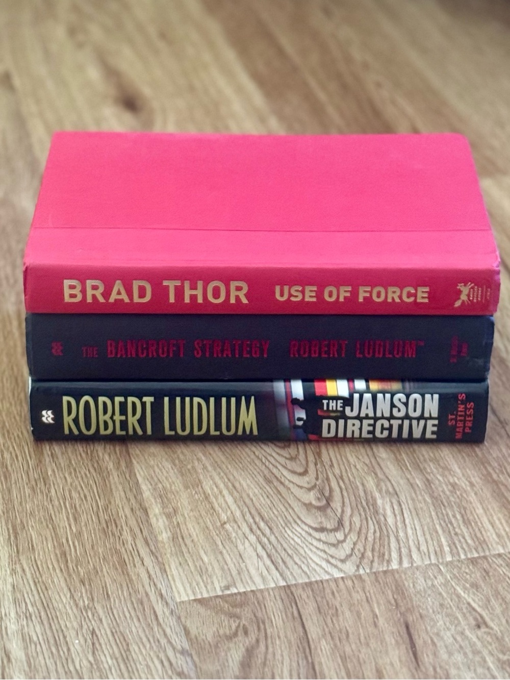 Lot of 3 Hardcover Thriller Books - Brad Thor & Robert Ludlum Spy Fiction